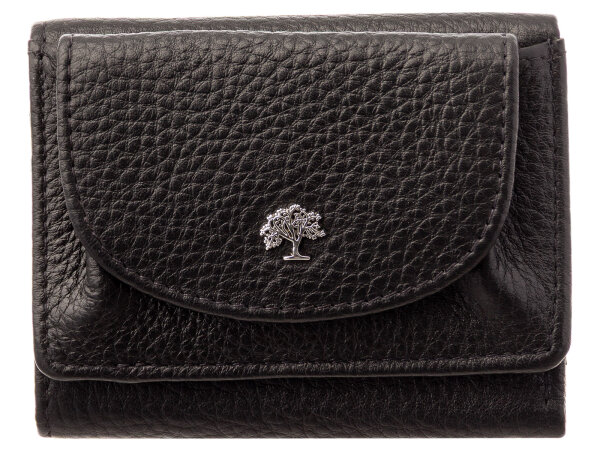 Prato B37-P Leder Damen Geldbörse Wickelbörse Querformat black