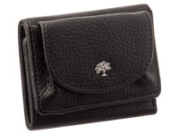 Prato B37-P Leder Damen Geldbörse Wickelbörse Querformat black