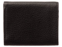 Prato B37-P Leder Damen Geldbörse Wickelbörse Querformat black