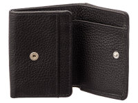 Prato B37-P Leder Damen Geldbörse Wickelbörse Querformat black