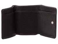 Prato B37-P Leder Damen Geldbörse Wickelbörse Querformat black