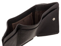 Prato B37-P Leder Damen Geldbörse Wickelbörse Querformat black