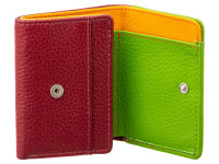 Prato B37-P Leder Damen Geldbörse Wickelbörse Querformat red multicolor