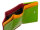 Prato B37-P Leder Damen Geldbörse Wickelbörse Querformat red multicolor
