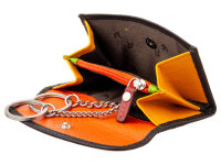 Prato D30-P Schlüsseltasche kleine Geldbörse Leder black multicolor