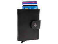 The Chesterfield Brand C08.0608 Leather Card Holder Novum Series Barrea black