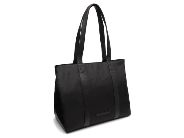The Chesterfield Brand C38.0401 Leather Shopper Nylon Wax Pull Up Otta black