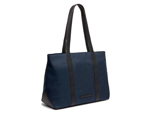 The Chesterfield Brand C38.0401 Leather Shopper Nylon Wax Pull Up Otta Navy
