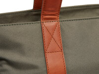 The Chesterfield Brand C38.0401 Leather Shopper Nylon Wax Pull Up Otta steel green