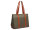 The Chesterfield Brand C38.0401 Leather Shopper Nylon Wax Pull Up Otta steel green
