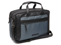 The Chesterfield Brand C40.4001 Leather Laptop Bag Nylon Wax Pull Up Nivano Light Grey
