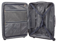 Franky PP18 Trolley Hartschalenkoffer Spinner Gr. L inkl. Dehnfalte dark blue