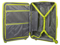 Franky PP18 Trolley Hartschalenkoffer Spinner Gr. M inkl. Dehnfalte lime green