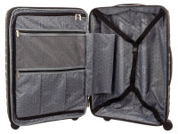 Franky PP18 Trolley Hartschalenkoffer 3er SET Spinner Gr. L/M/S inkl. Dehnfalte black