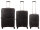 Franky PP18 Trolley Hartschalenkoffer 3er SET Spinner Gr. L/M/S inkl. Dehnfalte black