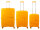 Franky PP18 Trolley Hartschalenkoffer 3er SET Spinner Gr. L/M/S inkl. Dehnfalte orange