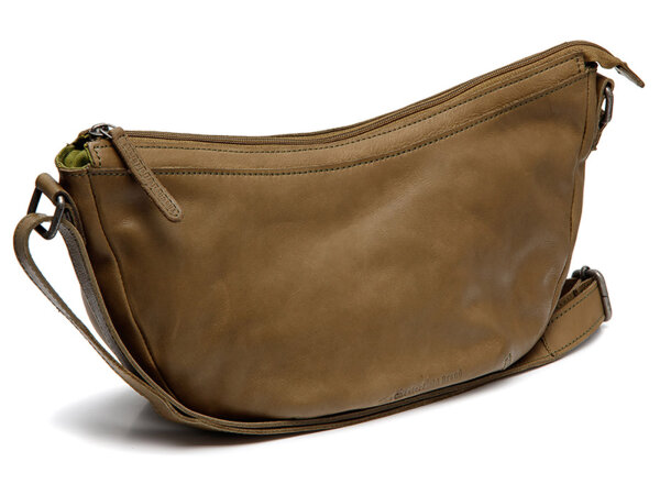 The Chesterfield Brand C48.1318 Leather Shoulder Bag Washed Wax Cow Clarita Olive Green