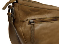 The Chesterfield Brand C48.1318 Leather Shoulder Bag Washed Wax Cow Clarita Olive Green