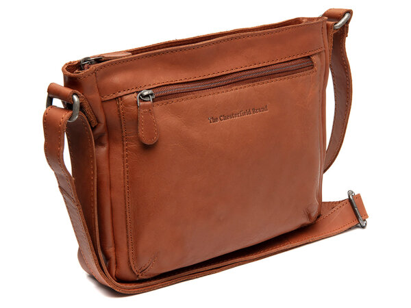 The Chesterfield Brand C48.1372 Leather Shoulder Bag Washed Wax Cow Aston Cognac
