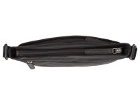 The Chesterfield Brand C48.1800 Leather Shoulder Bag Nylon Wax Pull Up Malmö Black