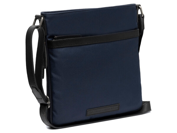 The Chesterfield Brand C48.1800 Leather Shoulder Bag Nylon Wax Pull Up Malmö Navy