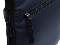 The Chesterfield Brand C48.1800 Leather Shoulder Bag Nylon Wax Pull Up Malmö Navy