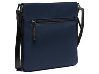 The Chesterfield Brand C48.1800 Leather Shoulder Bag Nylon Wax Pull Up Malmö Navy