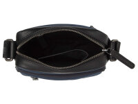 The Chesterfield Brand C48.1801 Leather Shoulder Bag Nylon Wax Pull Up Karlstad Navy