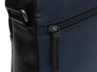 The Chesterfield Brand C48.1801 Leather Shoulder Bag Nylon Wax Pull Up Karlstad Navy