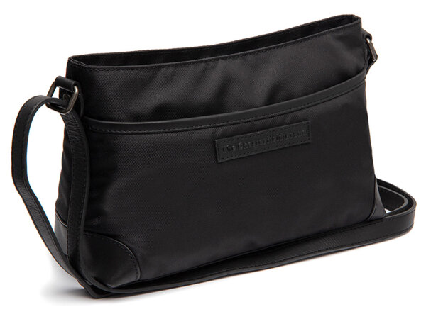 The Chesterfield Brand C48.1811 Leather Shoulder Bag Nylon Wax Pull Up Nevon Black