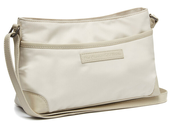The Chesterfield Brand C48.1811 Leather Shoulder Bag Nylon Wax Pull Up Nevon Off White