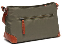 The Chesterfield Brand C48.1811 Leather Shoulder Bag Nylon Wax Pull Up Nevon Steel Green