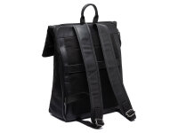The Chesterfield Brand C58.0502 Leather Backpack Nylon Wax Pull Up Trondheim Black