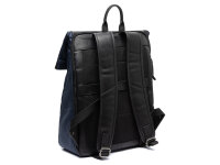 The Chesterfield Brand C58.0502 Leather Backpack Nylon Wax Pull Up Trondheim Navy