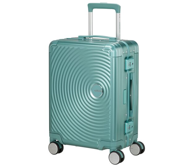 American Tourister SOUNDBOX ALU Spinner 55 cm mit TSA-Zahlenschloss dusty turquoise