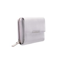 Maitre Damen Portemonnaie Kombibörse mit Druckknopf Leder light grey