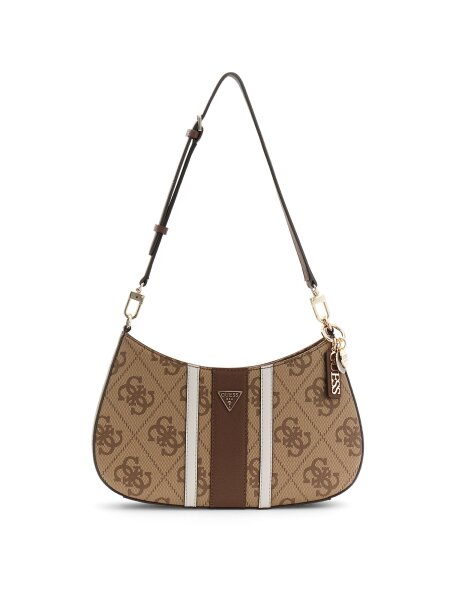 GUESS HWSS9672180 NOELLE II TOP ZIP SHOULDER BAG Handtasche latte logo brown