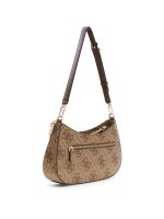 GUESS HWSS9672180 NOELLE II TOP ZIP SHOULDER BAG Handtasche latte logo brown