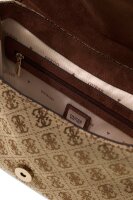 GUESS HWJG2313190 SAMANTHA FLAP SHOULDER BAG Damen Handtasche latte logo brown