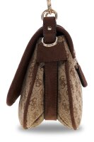 GUESS HWJG2313190 SAMANTHA FLAP SHOULDER BAG Damen Handtasche latte logo brown