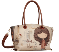Anekke Tulip Umhängetasche Grifftasche 43701-435-braun / beige