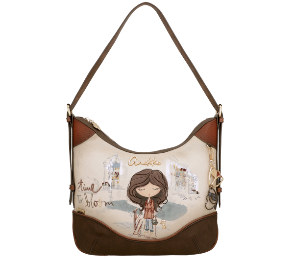 Anekke Tulip Schultertasche Banane 43702-175-braun / beige