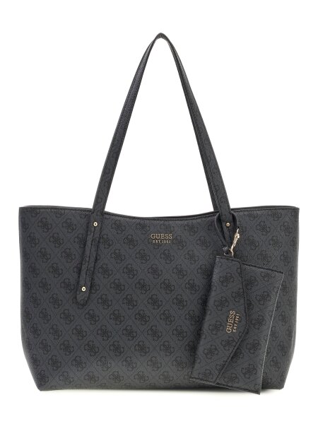 GUESS HWLG9648240 BRENTON TOP ZIP TOTE Woman coal logo