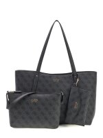 GUESS HWLG9648240 BRENTON TOP ZIP TOTE Woman coal logo
