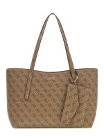 GUESS HWLG9648240 BRENTON TOP ZIP TOTE Woman latte logo