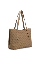 GUESS HWLG9648240 BRENTON TOP ZIP TOTE Woman latte logo