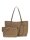 GUESS HWLG9648240 BRENTON TOP ZIP TOTE Woman latte logo