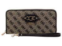 GUESS Samantha SWJT2313146 SLG Zip Around Wallet Damen Geldbörse black logo