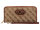 GUESS Samantha SLG Zip Around Wallet Damen Geldbörse Latte Logo Brown