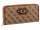 GUESS Samantha SLG Zip Around Wallet Damen Geldbörse Latte Logo Brown